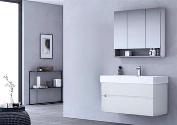 Orka Malta 100 cm Mat Beyaz Banyo Dolabı Takımı
