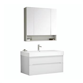 Orka Malta 100 cm Mat Beyaz Banyo Dolabı Takımı