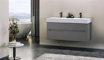 Orka Malta 120 cm Gri Banyo Dolabı Alt Modül ve Lavabo