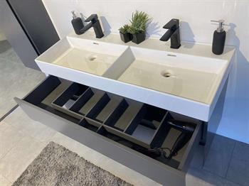 Orka Malta 120 cm Gri Banyo Dolabı Alt Modül ve Lavabo