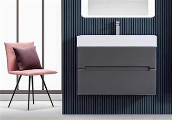 Orka Malta 80 cm Mat Antrasit Banyo Dolabı Takımı