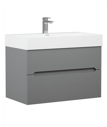 Orka Malta 80 cm Mat Gri Banyo Dolabı Takımı