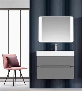 Orka Malta 80 cm Mat Gri Banyo Dolabı Takımı