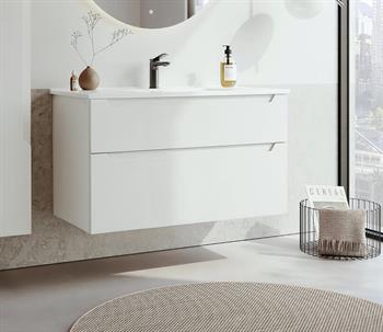 Orka Messina 100 cm Mat Beyaz Banyo Dolabı Alt Modül Ve Lavabo