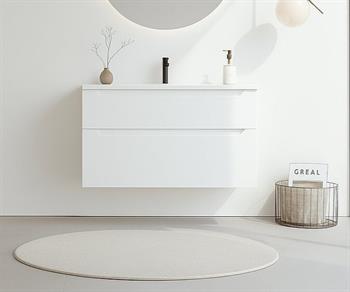 Orka Messina 100 cm Mat Beyaz Banyo Dolabı Alt Modül Ve Lavabo