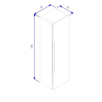 Orka Messina 40 cm Mat Antrasit Banyo Boy Dolabı