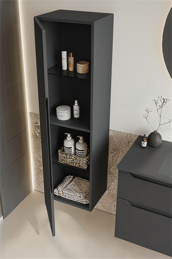 Orka Messina 40 cm Mat Antrasit Banyo Boy Dolabı