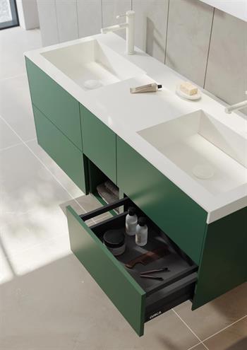 Orka Milano 140 cm Mat Yeşil Banyo Dolabı Takımı