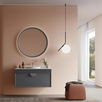 Orka Molino 102 cm Mat Antrasit Lake Banyo Dolabı Takımı