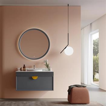 Orka Molino 102 cm Mat Antrasit Lake Banyo Dolabı Takımı