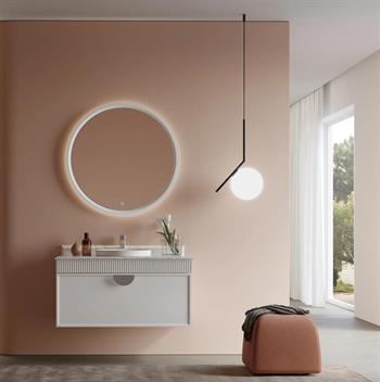 Orka Molino 102 cm Mat Beyaz Lake Banyo Dolabı Takımı