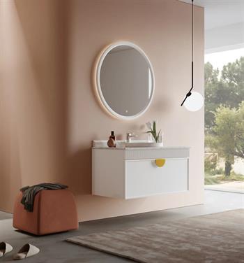 Orka Molino 102 cm Mat Beyaz Lake Banyo Dolabı Takımı