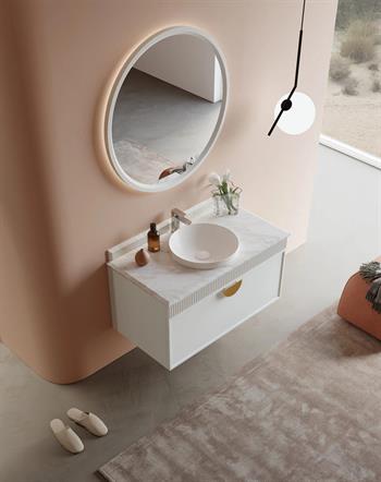 Orka Molino 102 cm Mat Kaşmir Lake Banyo Dolabı Takımı