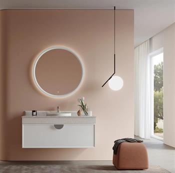 Orka Molino 122 cm Mat Beyaz Lake Banyo Dolabı Takımı