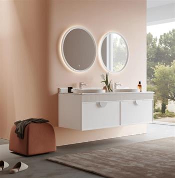 Orka Molino 160 cm Mat Beyaz Lake Banyo Dolabı Takımı