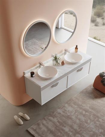 Orka Molino 160 cm Mat Kaşmir Lake Banyo Dolabı Takımı