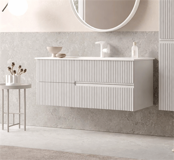 Orka Moonlight 120 cm Lake Mat Beyaz Banyo Dolabı Alt Modül ve Lavabo, 5001503