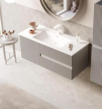 Orka Moonlight 120 cm Lake Mat Vizon Banyo Dolabı Alt Modül ve Lavabo, 5001508