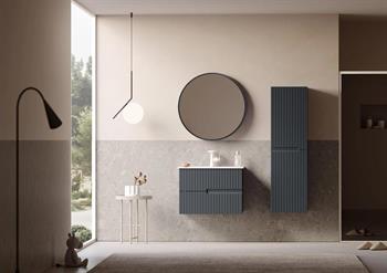 Orka Moonlight 70 cm Antrasit Banyo Dolabı Alt Modül ve Lavabo