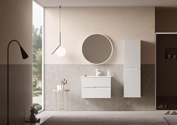 Orka Moonlight 70 cm Beyaz Banyo Dolabı Alt Modül ve Lavabo