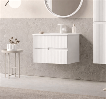 Orka Moonlight 70 cm Lake Mat Beyaz Banyo Dolabı Alt Modül ve Lavabo, 5006112