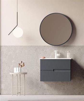 Orka Moonlight Banyo Dolabı Takımı, 70 cm, Lake Mat Antrasit (Ledli Ayna), 5000436