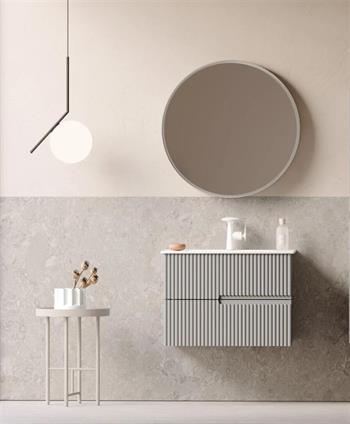 Orka Moonlight Banyo Dolabı Takımı, 70 cm, Lake Mat Vizon (Ledli Ayna), 5000438