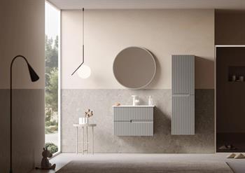 Orka Moonlight 70 cm Vizon Banyo Dolabı Alt Modül ve Lavabo