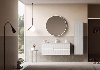 Orka Moonlight 90 cm Beyaz Banyo Dolabı Alt Modül ve Lavabo