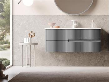 Orka Moonlight 90 cm Gri Banyo Dolabı Alt Modül ve Lavabo