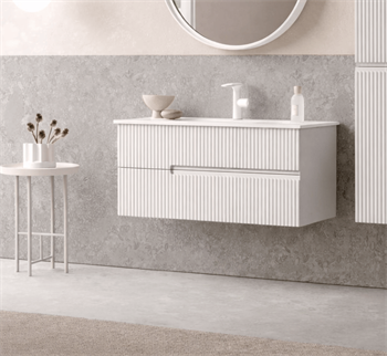 Orka Moonlight 90 cm Lake Mat Beyaz Banyo Dolabı Alt Modül ve Lavabo, 5006081