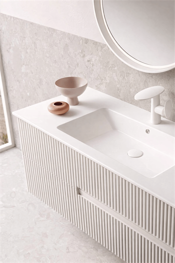 Orka Moonlight 90 cm Lake Mat Beyaz Banyo Dolabı Alt Modül ve Lavabo, 5006081