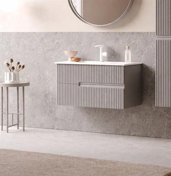 Orka Moonlight 90 cm Lake Mat Vizon Banyo Dolabı Alt Modül ve Lavabo, 5006087