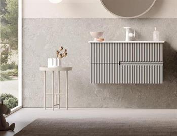 Orka Moonlight 90 cm Vizon Banyo Dolabı Alt Modül ve Lavabo