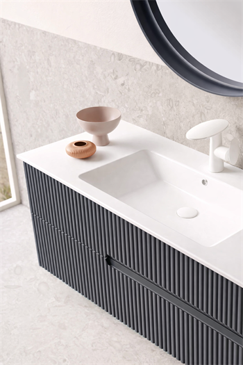 Orka Moonlight Banyo Dolabı Takımı, 120 cm, Lake Mat Antrasit (Ledli Ayna), 5000448