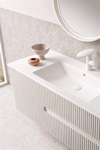 Orka Moonlight Banyo Dolabı Takımı, 120 cm, Lake Mat Beyaz (Ledli Ayna), 5000445