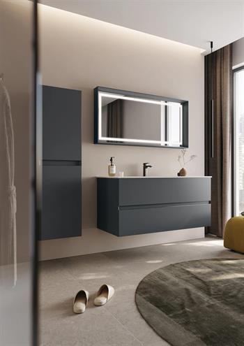 Orka Nest 120 cm Mat Antrasit  Banyo Dolabı Takımı