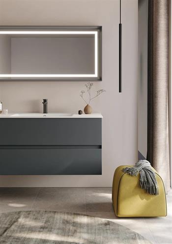 Orka Nest 120 cm Mat Antrasit  Banyo Dolabı Takımı