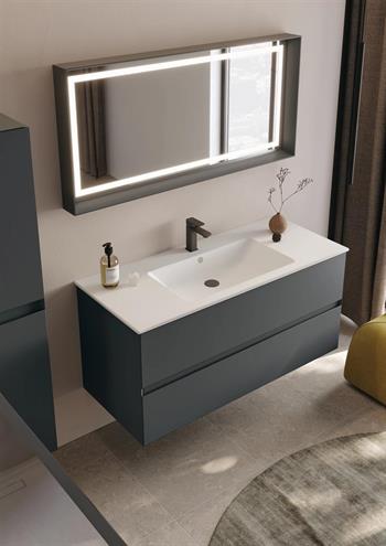 Orka Nest 120 cm Mat Antrasit  Banyo Dolabı Takımı