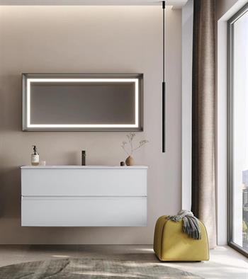 Orka Nest 120 cm Mat Beyaz  Banyo Dolabı Takımı
