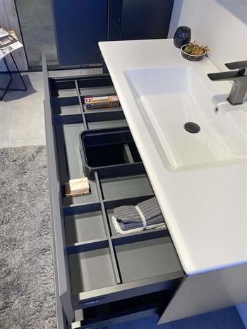 Orka Nest 120 cm Mat Gri  Banyo Dolabı Takımı