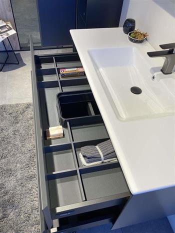Orka Nest 121 cm Mat Antrasit Banyo Dolabı Alt Modül ve Lavabo