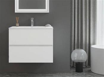 Orka Nest 71 cm Mat Beyaz Banyo Dolabı Alt Modül ve Lavabo