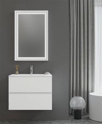 Orka Nest 71 cm Mat Beyaz Banyo Dolabı Alt Modül ve Lavabo