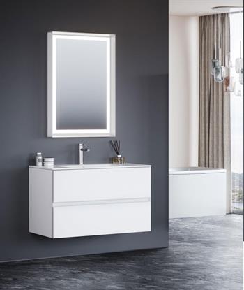 Orka Nest 90 cm Mat Beyaz  Banyo Dolabı Takımı