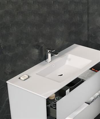 Orka Nest 90 cm Mat Beyaz  Banyo Dolabı Takımı