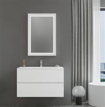 Orka Nest 90 cm Mat Beyaz  Banyo Dolabı Takımı