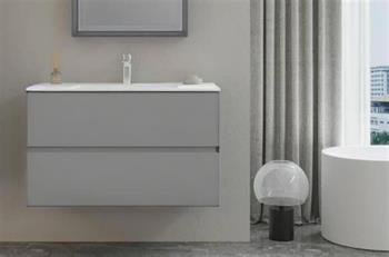 Orka Nest 91 cm Mat Gri Banyo Dolabı Alt Modül ve Lavabo
