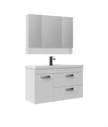 Orka Nova 100 cm Beyaz Banyo Dolabı Takımı