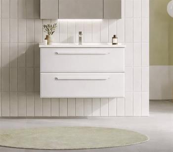 Orka Nuvola 100 cm Parlak Lake Beyaz Banyo Dolabı Alt Modül ve Lavabo, 5001659